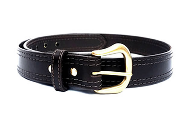 Solid hide belt in Italian leather